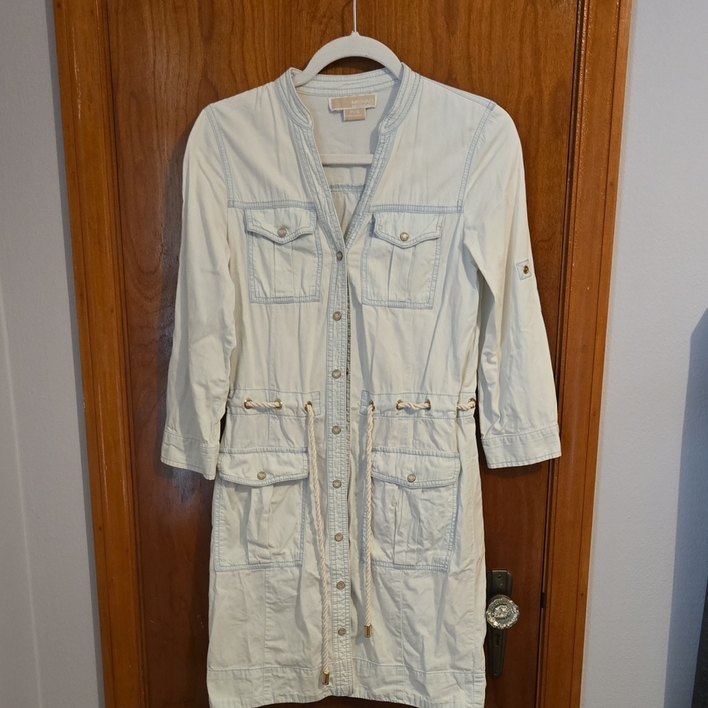 Michael Kors Light Blue Utility Jacket